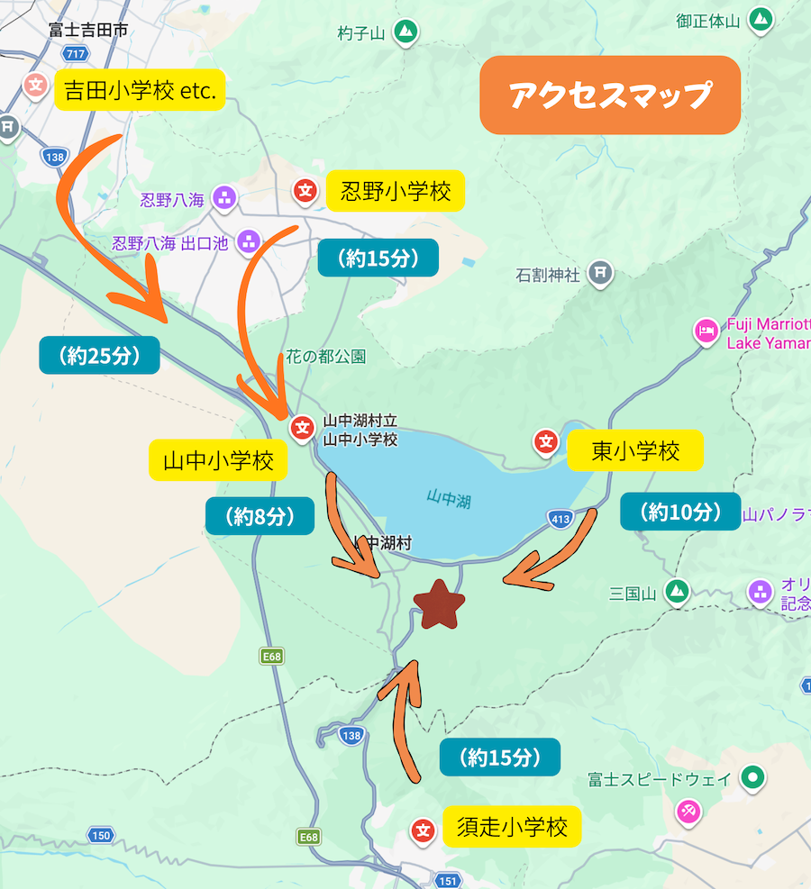 ひみつ基地までのアクセス